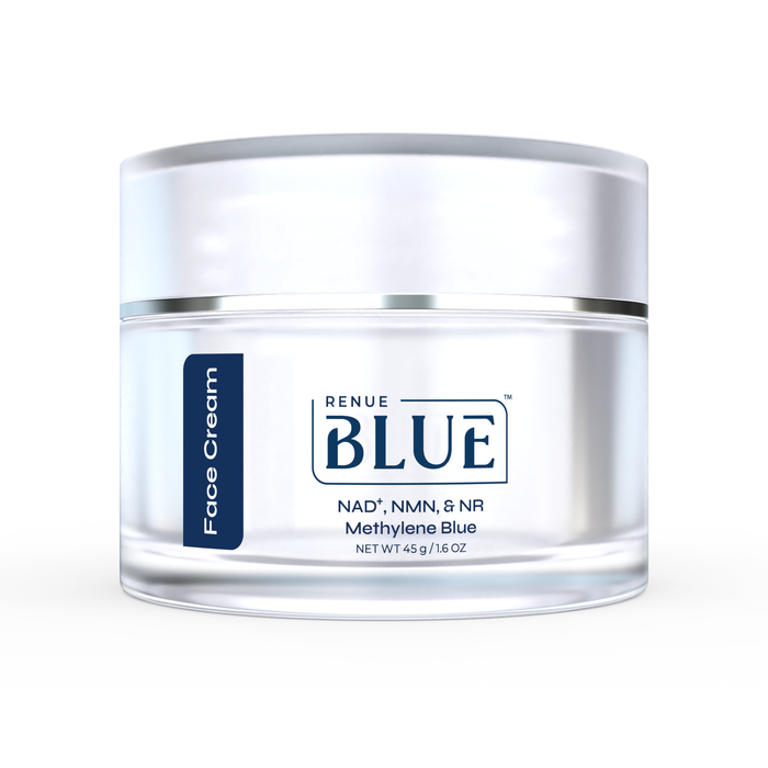Renue Blue™ Face Cream with Methylene Blue, NAD⁺, NMN, NR (Liposomal)