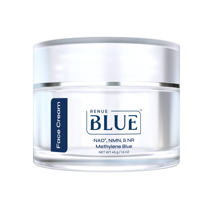 Renue Blue™ Face Cream with Methylene Blue, NAD⁺, NMN, NR (Liposomal)
