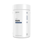 Supplement container labeled 'Lipo NMN' by Renue on a white background