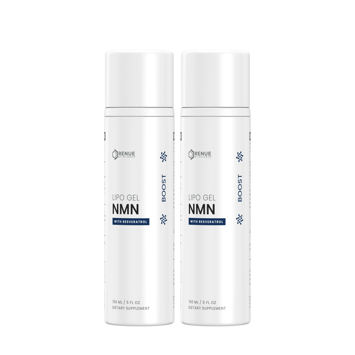 NMN Resveratrol Gel 90 Day Reset 2-pack: two 150 mL bottles