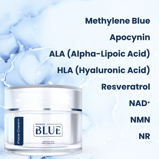 Renue Blue™ Face Cream with Methylene Blue, NAD⁺, NMN, NR (Liposomal) Renue By Science