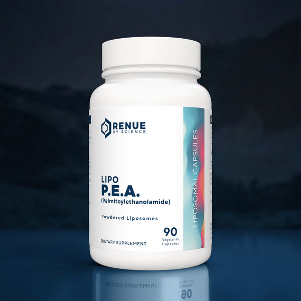 A white bottle of Renue by Science Lipo P.E.