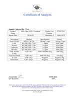 A Certificate of Analysis document from Cornerstone Laboratories LLC, dated 09.04.