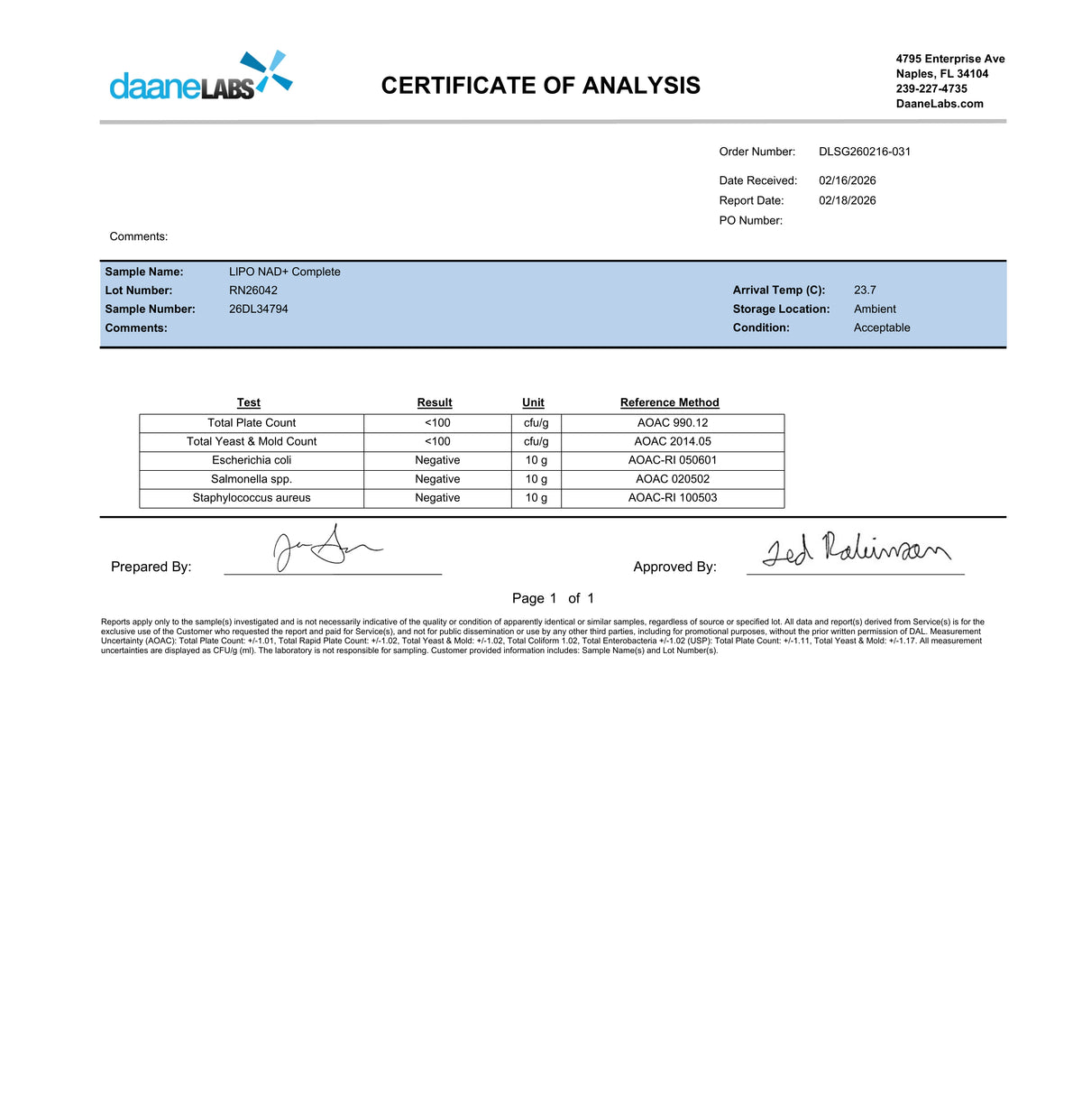 Daane's Form NAD⁺ Complete – Renue By Science
