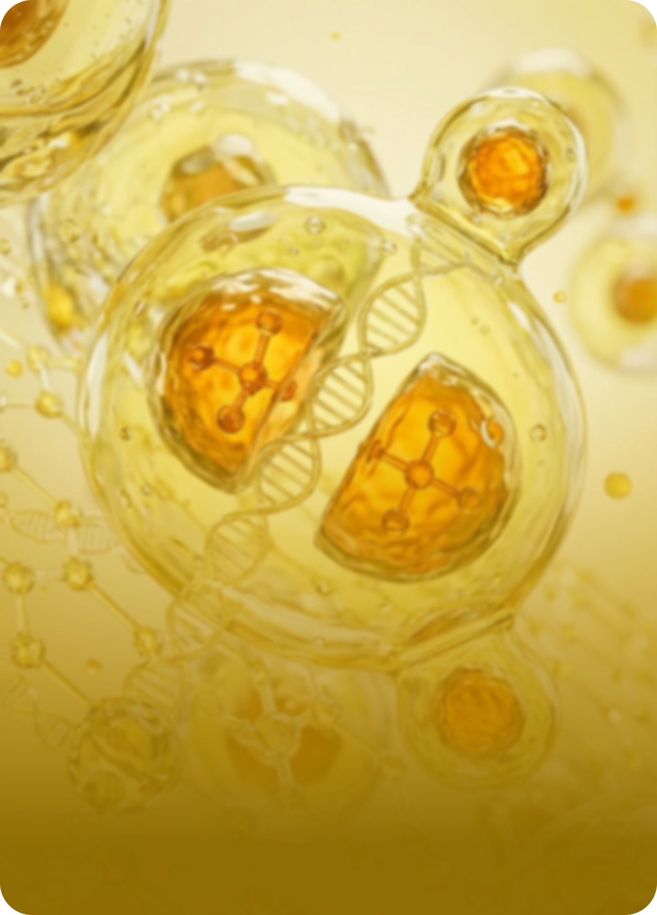 Close-up of a yellow gelatinous substance with bubbles and a honeycomb-like texture.