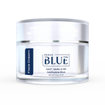 Jar of Renue Blue Face Cream on a white background