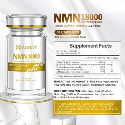 AIDEVI NMN 18000 - NMN Nicotinamide Mononucleotide Supplement
